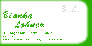 bianka lohner business card